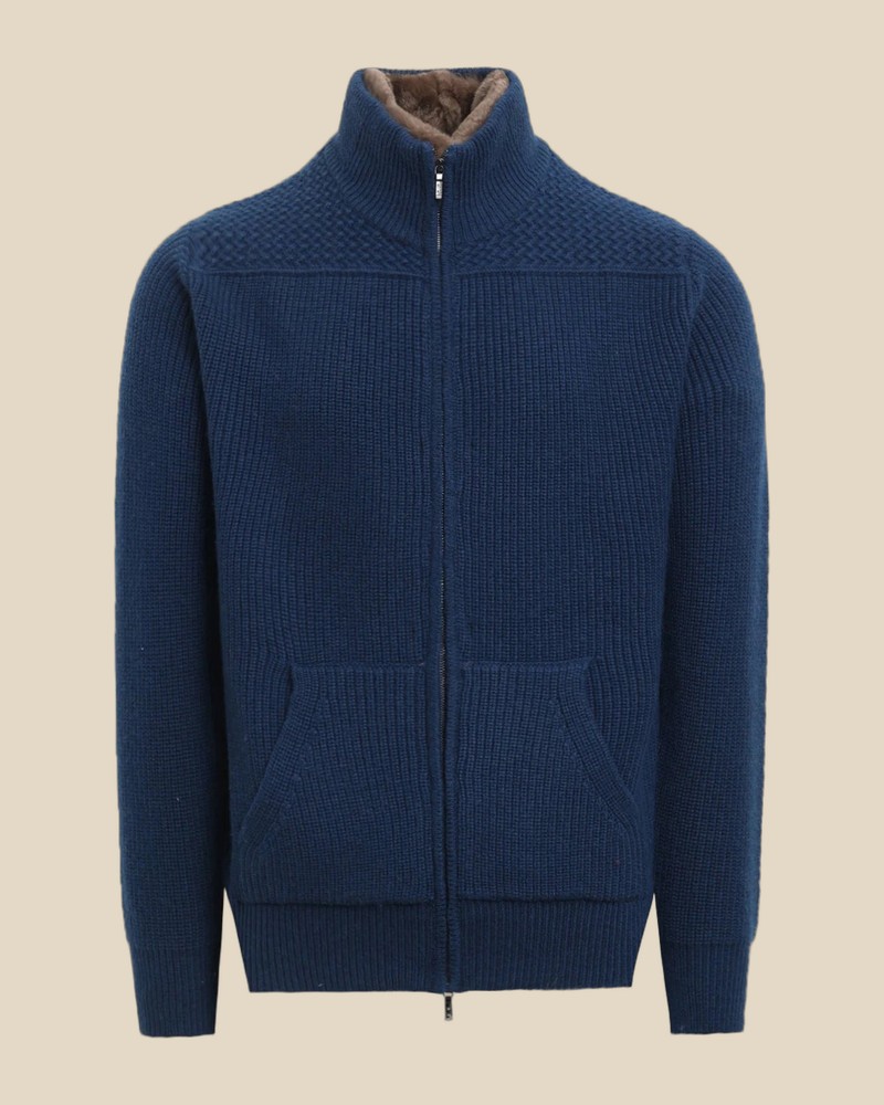 LORO PIANA Quarter-Zip Fur — QC