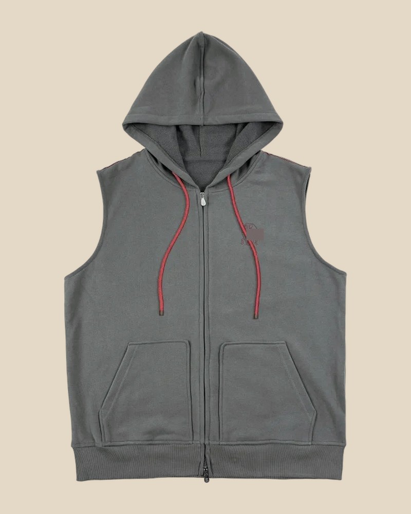 Jersey Gilet with Contrast Zip (2+ colorways) — QC